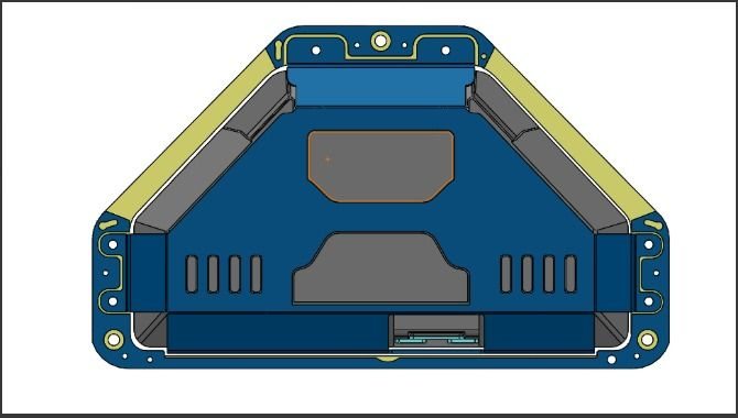 Engineering drawing of a kerbside sensor housing